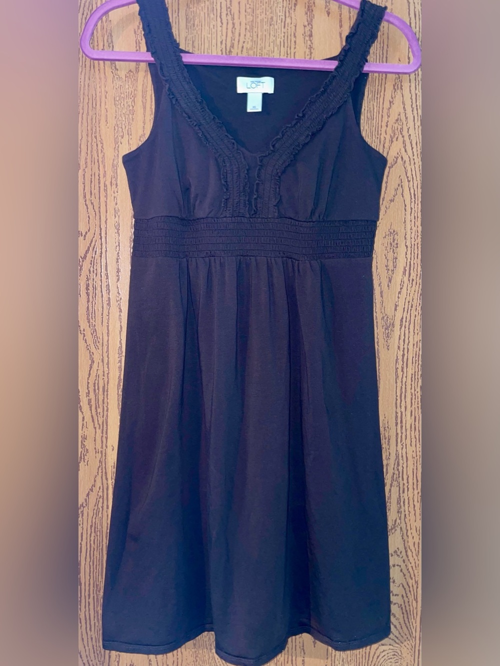 ANN TAYLOR LOFT Women X-SMALL Brown Short Tank Dress Boho Casual